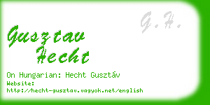 gusztav hecht business card